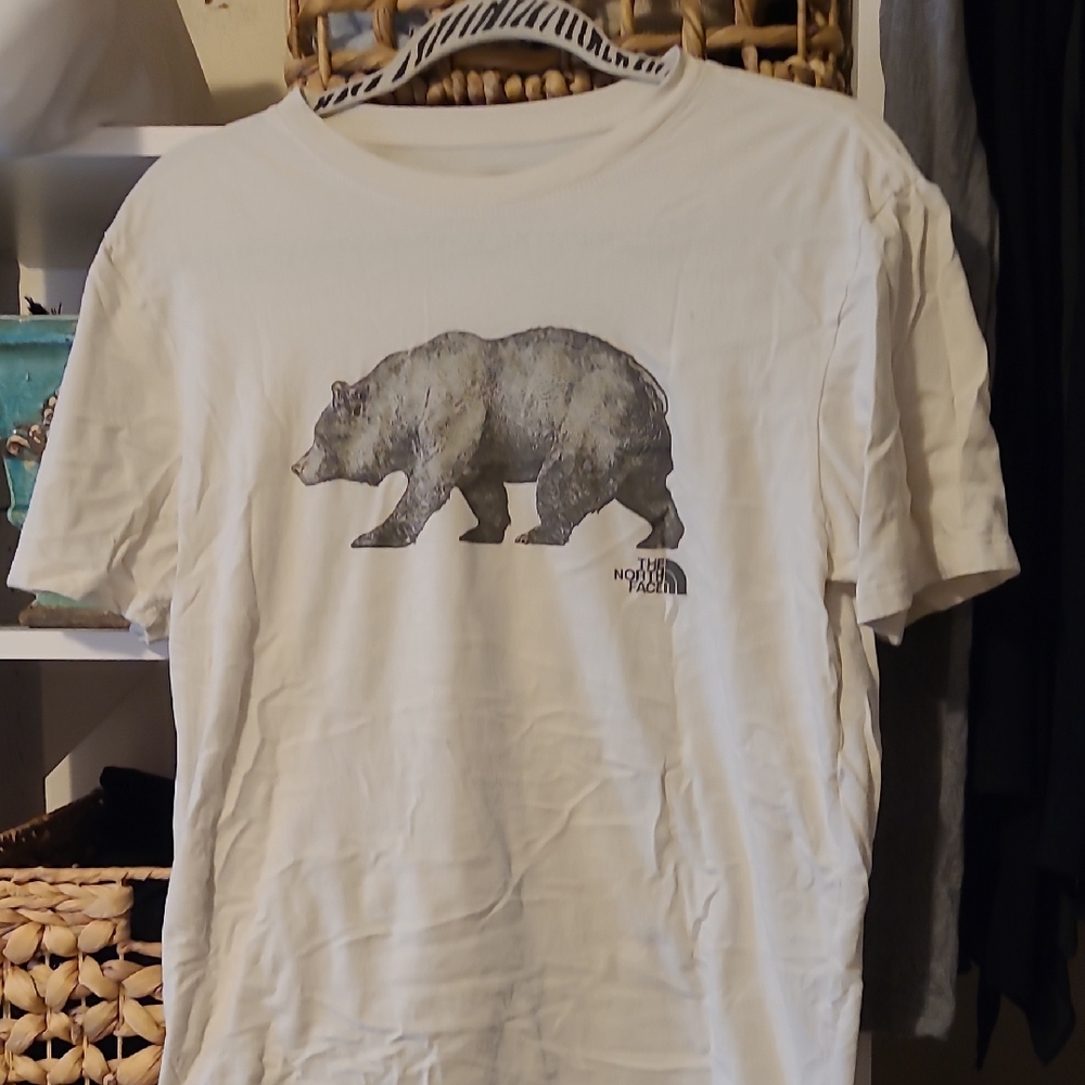 The North Face  White T-Shirt with Bear Design